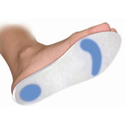 Dual-density silicone insole + retrocapital drop