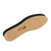 Odor-free insole in leather with activated carbon